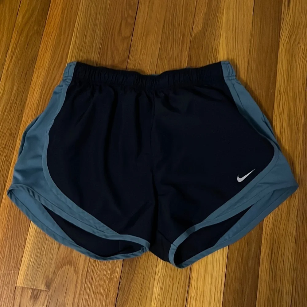 Nike blue Color-block running shorts
